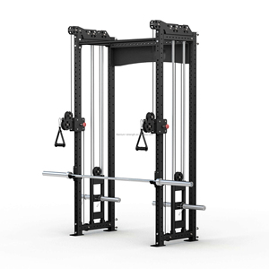 Entrenador funcional compacto para el hogar montado en la pared <span class=keywords><strong>con</strong></span> Lat/Row, estante de sentadillas de doble <span class=keywords><strong>polea</strong></span> <span class=keywords><strong>con</strong></span> máquina de cable para <span class=keywords><strong>ejercicio</strong></span> - Product Image 5