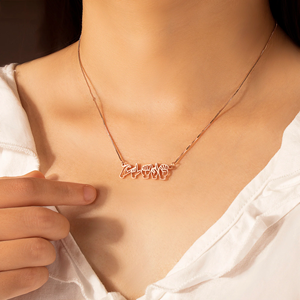 Collana Personalizzata con Linguaggio dei Segni in Acciaio Inossidabile Inciso, Gioiello Ricordo con Segno Manuale Personalizzato - Product Image 3