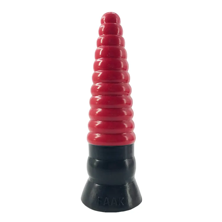 FAAK 23cm 9 "5 cm große silikon dildo realistische anal stecker heißer rot und schwarz farbe neue butt stecker sex spielzeug anal für sexuelle vergnügen