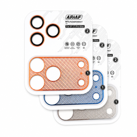 Pelindung Lensa Kamera Ponsel 2-In-1 Lapisan Ar Kekerasan 9H Bingkai Baja Tahan Karat Pvd 0.1Mm Tipis Anti-sidik Jari Anti-minyak