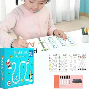 2023 Hete Verkoop Goed Opgeleid Boek Kind Montessori Speelgoed Kind Educatief Tekenpapier Magnetische Boeken Pen Controle Trainingsboek