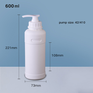 500ml 빈 플라스틱 로션 병, 샴푸 포장용 펌프 포함 - Product Image 5