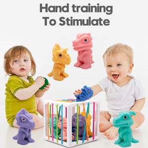 Montessori giáo dục cảm giác đồ chơi với cao su mềm động vật vui Stopper bóng thiết lập cho trẻ mới biết đi/trẻ em học tập chơi đồ chơi - Product Image 2