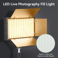 Lumière vidéo LED-600, lumière de photographie professionnelle, réglable en intensité, 3200-5600K, pour studio, diffusion en direct, maquillage, photographie en direct