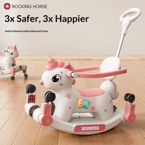 <span class=keywords><strong>Cheval</strong></span> à bascule pour enfants, trotteur et poussette en plastique, cadeau de premier anniversaire pour bébés de 6 à 12 mois et de <span class=keywords><strong>1</strong></span> à 3 ans - Product Image 3