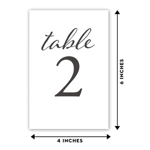 Đen 1-25 đám cưới Bảng số đầu bảng thẻ hai mặt 4x6 trang trí với bảng số chủ sở hữu Trung tâm phục vụ thực phẩm - Product Image 2