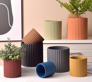 Vaso di fiori in ceramica per piante in ceramica di varie dimensioni nordico moderno e succulento smaltato - Product Image 3