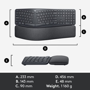 คีย์บอร์ดไร้สาย ERGO K860 2.4G ของแท้จากโรงงาน คีย์บอร์ดแยกส่วนแบบ Ergonomic รองรับสองโหมด ขายส่ง - Product Image 2
