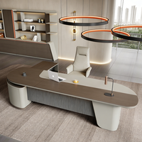 Bureau de direction moderne en bois de luxe, vente en gros directe d'usine, design de table de bureau pour manager