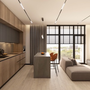 חם מכירה מודולרי מותאם אישית ארונות מטבח מלמין לוח באיכות גבוהה מטבח מלא ערכות דירה להשתמש בעיצוב מודרני cbmart - Product Image 4