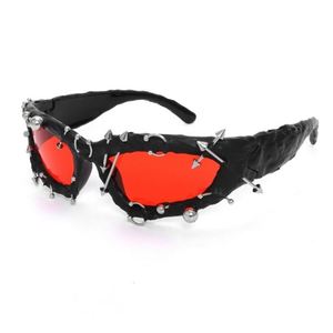 Blauwe En Roze Sport Zonnebril Voor Heren Mode Steampunk Halloween Tinten Voor Feesten Y2 K Gafas De Sol Met Donkere Lijm - Product Image 5