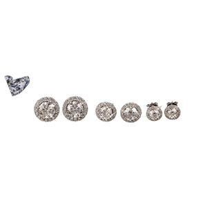 925 <b>Silver</b> Moissanite <b>Stud</b> <b>Earrings</b> Round Brilliant Iced Out Claw <b>Set</b> Ear <b>Studs</b> for Wedding Party Gift - Product Image 6