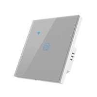 FIKO 86 Type Gris Verre trempé Interrupteur tactile intelligent 1/2/3/4 WiFi Tuya Zigbee Homekit APP télécommande (F71-86)