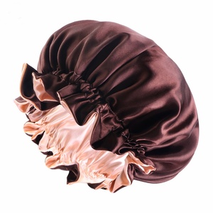 Nuevo Diseño, 100% Seda de Lujo, Doble Capa, Estampado Sólido, Gorros de Diseñador de Primera Calidad para Mujer, Venta al por Mayor para Proteger el Cabello - Product Image 5