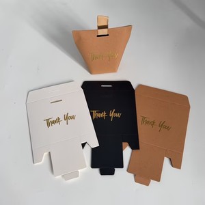 <b>Mini</b> Gold Foil Thank You Bags Goodie Bags with Satin Ribbon Handles - Party Favor Bags for Wedding & Thanksgiving - Product Image 2