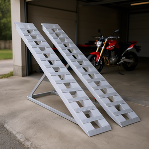 Rampa per Moto in Alluminio D0100X3IS7P 84 X 14 Universale Capacità di Carico 6600 Libbre Coppia Colore Argento - Product Image 2