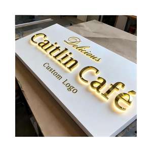 Enseigne de magasin LED extérieure, signalétique en acrylique 3D, lettres lumineuses LED, enseigne personnalisée pour logo de marque d'entreprise, enseigne de magasin, enseigne commerciale - Product Image 1