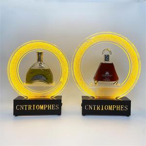 ชั้นวางไวน์ทรงกลมแบบมีไฟ LED ยี่ห้อ Cntriomphe พร้อมฐานโชว์ขวด XO สำหรับใช้ในบาร์หรือคาราโอเกะ - Product Image 3