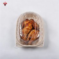 Boîte à poulet rôti jetable portable, qualité alimentaire, résistante à la graisse, pour poulet frit à emporter, logo personnalisé
