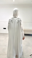Robe de soirée Abaya de luxe Sharut OEM/ODM pour femme, style islamique, Aïd, Dubaï, modeste, musulmane, ornée, caftan Khaliji