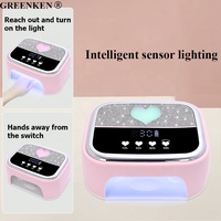 Nouveau 168W Rechargeable Sans Fil Lampe À Ongles Séchage Rapide Gel À Ongles Sèche Machine UV LED Coeur avec Diamant Lampe À Ongles