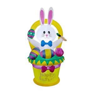 5 FT Customized Easter Bunny Inflatable Easter <b>Decorations</b> inflatable outdoor holiday yard <b>decorations</b> - Product Image 4