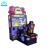 Écran LCD HD 47 "Machine de jeu de course de voitures d'arcade à pièces Console de simulation de tour en 3D Super Machine de jeu d'arcade de course de voitures