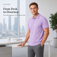 Polo en piqué personnalisé pour homme, manches courtes, col contrasté, pour le golf, l'été et le quotidien