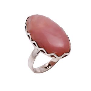 ขายส่งแหวนเงินสเตอร์ลิง925อัญมณีโรโดโครไซต์ธรรมชาติเครื่องประดับสำหรับงานแต่งงานแบบคลาสสิกผลิต [ชื่อแบรนด์] - Product Image 1