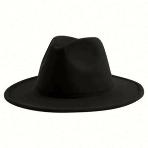 Western Top Cap Big Brim Cowboy Fedora <b>Hat</b> <b>for</b> Kids-Customizable Color & Logo Breathable Fabric <b>for</b> Casual Party Outdoor Use - Product Image 2