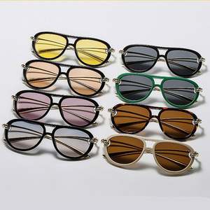 Gafas de Sol de Piloto con Logotipo Personalizado, Moda 2025, de Lujo para Mujer, Montura Grande de Aleación, Protección UV400, Doble Puente, Unisex - Product Image 6