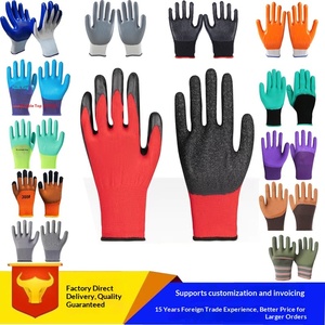 <span class=keywords><strong>Guantes</strong></span> Recubiertos de Látex, Nailon y Nitrilo, Transpirables, Resistentes al Desgaste, Antiarrugas, de Protección Laboral, Antideslizantes y de Seguridad - Product Image 6