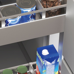 Cooper Seasoning Pull-Out Basket Double-Layer Aluminum Alloy <b>Kitchen</b> Cabinet Organizer <b>Storage</b> Drawer Right Left 200mm - Product Image 3