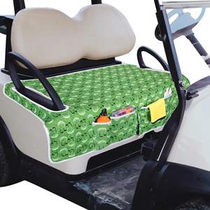 Housses de siège de voiturette de golf personnalisées, serviette de siège de voiturette de golf universelle avec 4 poches avant, fond antidérapant, compatible avec EZGO Yamaha - Product Image 1
