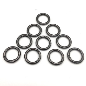 Zinc Alloy Key Chain Spring Snap Hooks O Gate Ring Circle Round Carabiner for Handbag