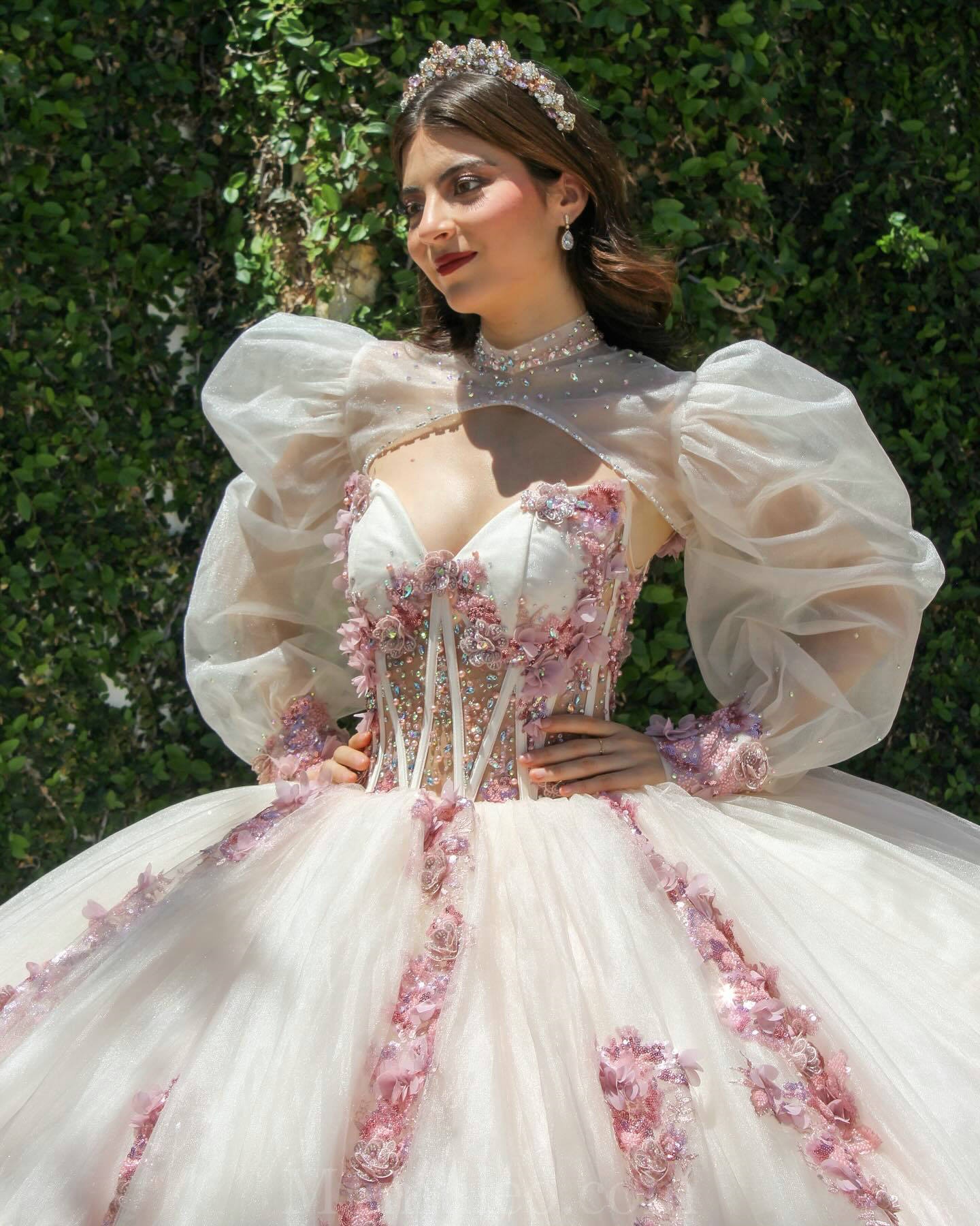 dress 15 party Sparkly Light Blue Quinceanera Dress Cape Flower Lace Vestidos de 15 Anos Birthday Party Princess Ball Gown fg7914