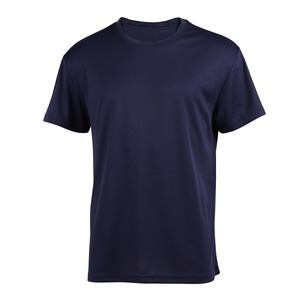 T-shirts col rond personnalisés pour hommes surdimensionnés impression blanc noir uni polyester vente en gros