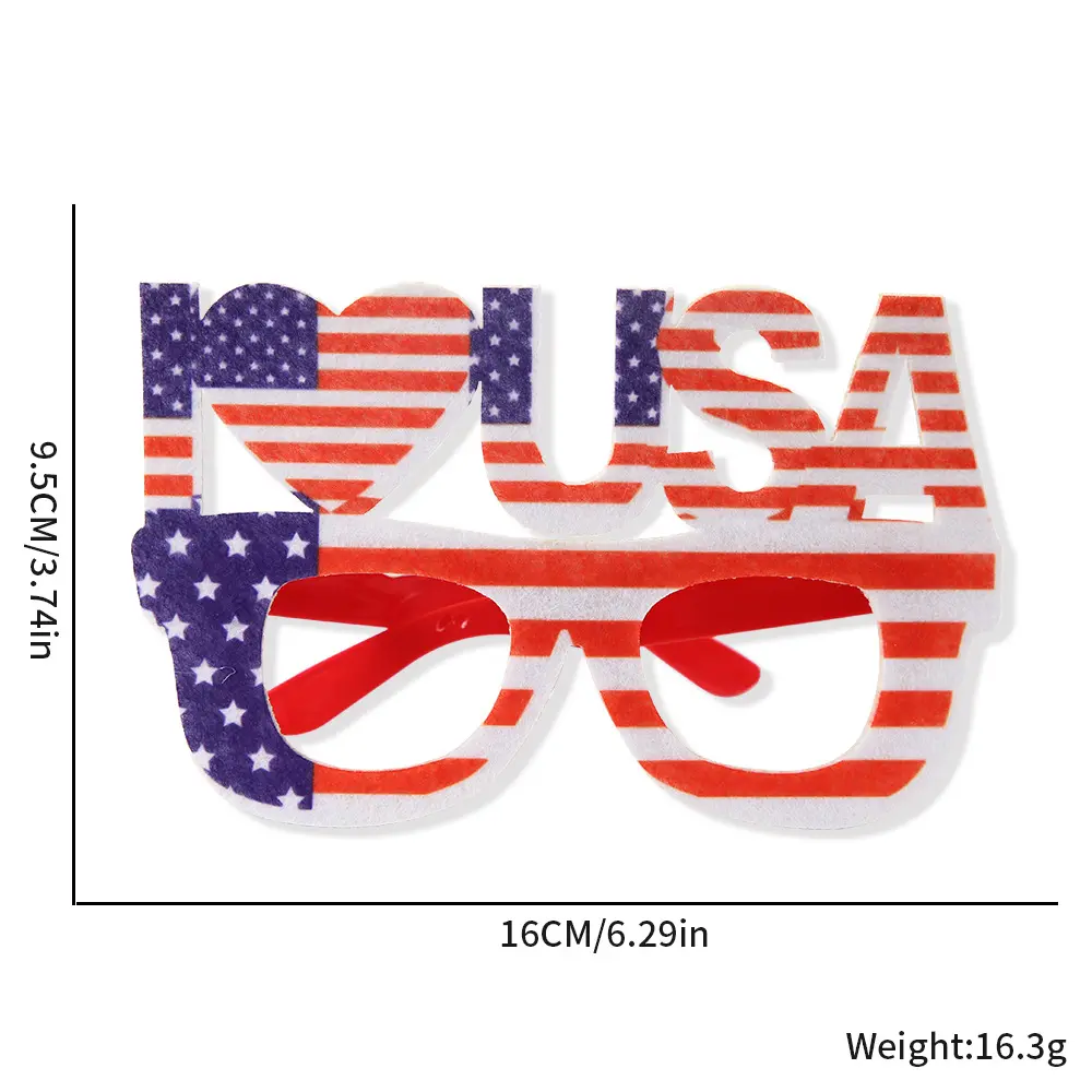 Amerikanischer Unabhängigkeitstag Prop Feier Fans Party Brille amerikanische Werbe-Nationalflagge Brille Geschenk