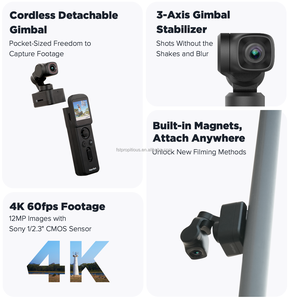 Cámara Gimbal Portátil <span class=keywords><strong>Feiyu</strong></span> <span class=keywords><strong>Pocket</strong></span> 3 de 3 Ejes, 4K, con Monitor, Estabilizador de Gimbal, para Transmisión en Vivo con Zoom 4X - Product Image 6