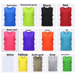 Gilets d'entraînement de football personnalisés, uniformes d'équipe, gilets promotionnels d'exercice, unisexe, polyester, col en V, sans manches, coupe ample - Product Image 4