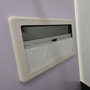 MAYGOOD Venta caliente Ángulo recto <span class=keywords><strong>Ventana</strong></span> con bisagras RV Autocaravana <span class=keywords><strong>Caravana</strong></span> Ventanas acrílicas tintadas con cortina Fly Net - Product Image 4
