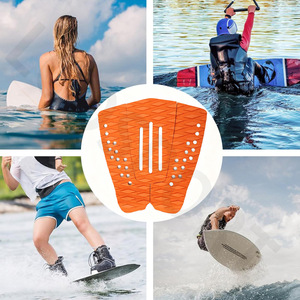 Tapis antidérapant pour planche de surf Eva, orange et noir, forte adhérence pour planche de surf, SUP, paddleboard - Product Image 4