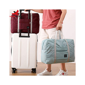 Folding Portable Travel Luggage Bags <b>Suitcase</b> Solid Color Travel Storage Bag Set Large Capacity Trolley Airplane Bag - Product Image 1