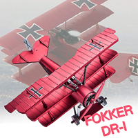 Kit de Modélisme d'Avion 3D en Acier Inoxydable Piececool Fokker DR-1 Red Baron Triplan, Puzzle DIY Imprimé UV, Design Tendance pour Adultes