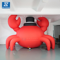 Modelo de Cangrejo Inflable Gigante Personalizado, Mascota de Animal Marino Inflable para Decoración de Eventos al Aire Libre y Publicidad