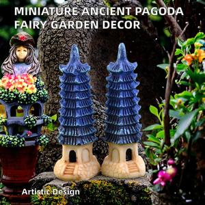 Miniatura Fai-da-te <span class=keywords><strong>in</strong></span> Resina: Pagoda Antica Simulata, Statuetta per Auto, Decorazione Paesaggistica per Tavolo <span class=keywords><strong>in</strong></span> Sabbia, Mini Fata per Halloween - Product Image 2