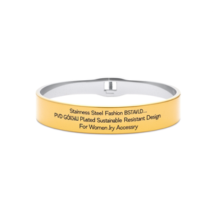 Bracelet en acier inoxydable plaqué or PVD, design durable et résistant, pour femme, accessoire de bijouterie - Product Image 2