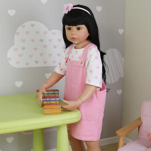 Grande poupée de 98 cm, chef-d'œuvre de poupée reborn, poupée articulée à billes, <span class=keywords><strong>corps</strong></span> entier, bébé fille princesse, 3-4 ans, modèle de poupée réel avec robe de bébé - Product Image 2