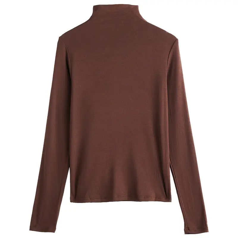 Modal cotton turtleneck middle-collar long sleeve bottoming shirt Women's inner wear top t T-shirt