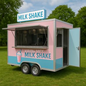 Remorque mobile réfrigérée en fibre de verre pour boissons, accessoires de voyage, camion de restauration, chariot à glaces, chariot à bonbons, pour extérieur - Product Image 4